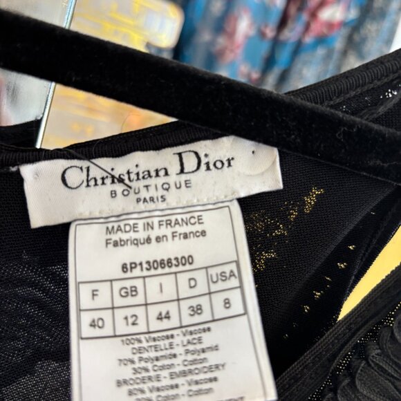 Christian Dior Black Lace Corset Mini Dress - Size Small - Picture 8 of 8